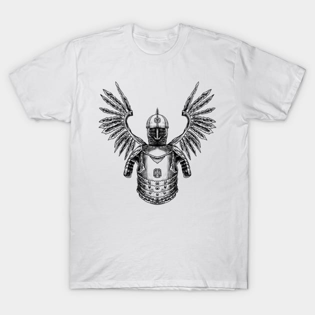 Polish Winged Hussar Armor 2: Unleash the Warrior Within T-Shirt by Holymayo Tee